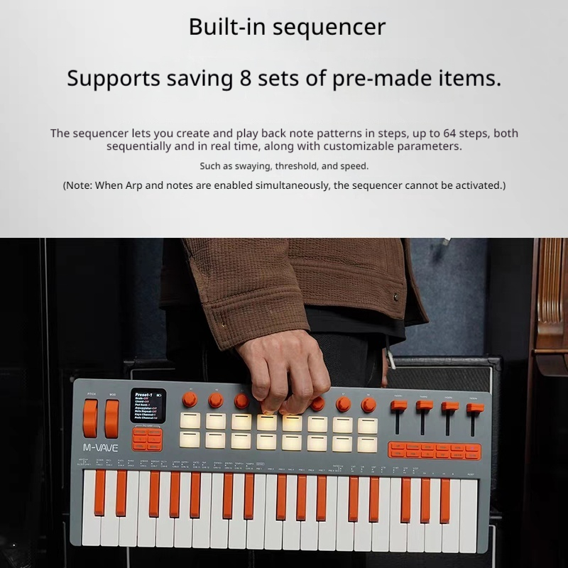 لوحة مفاتيح MIDI محمولة M VAVE - مراجعة Midi Controller Pad وسعره